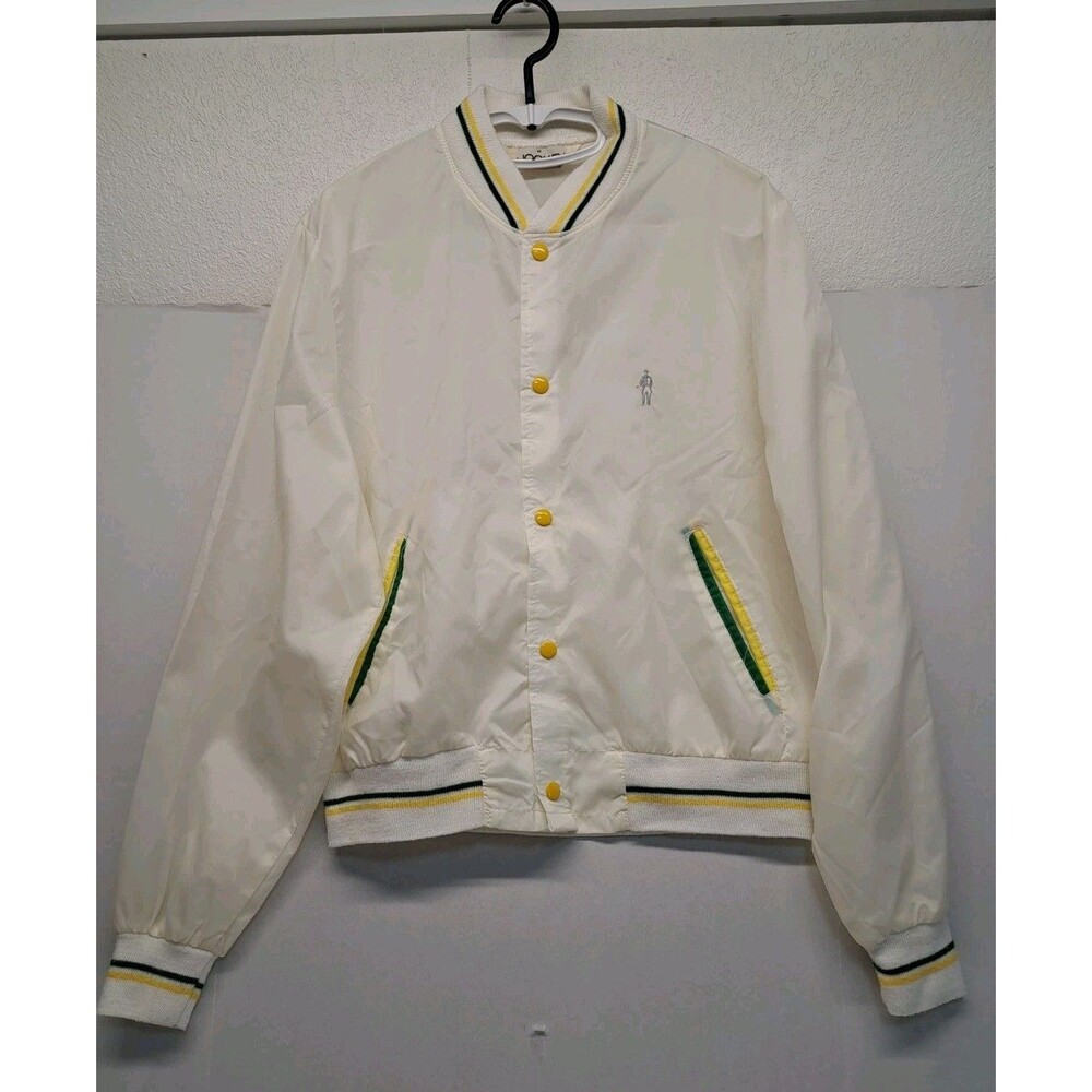 Vintage Jockey Warm Up Jacket Lightweight Nylon Snap M